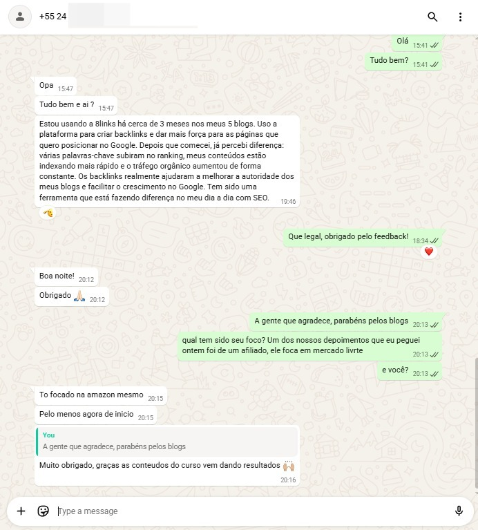 Depoimento de Pedro Mayorga sobre o 8links